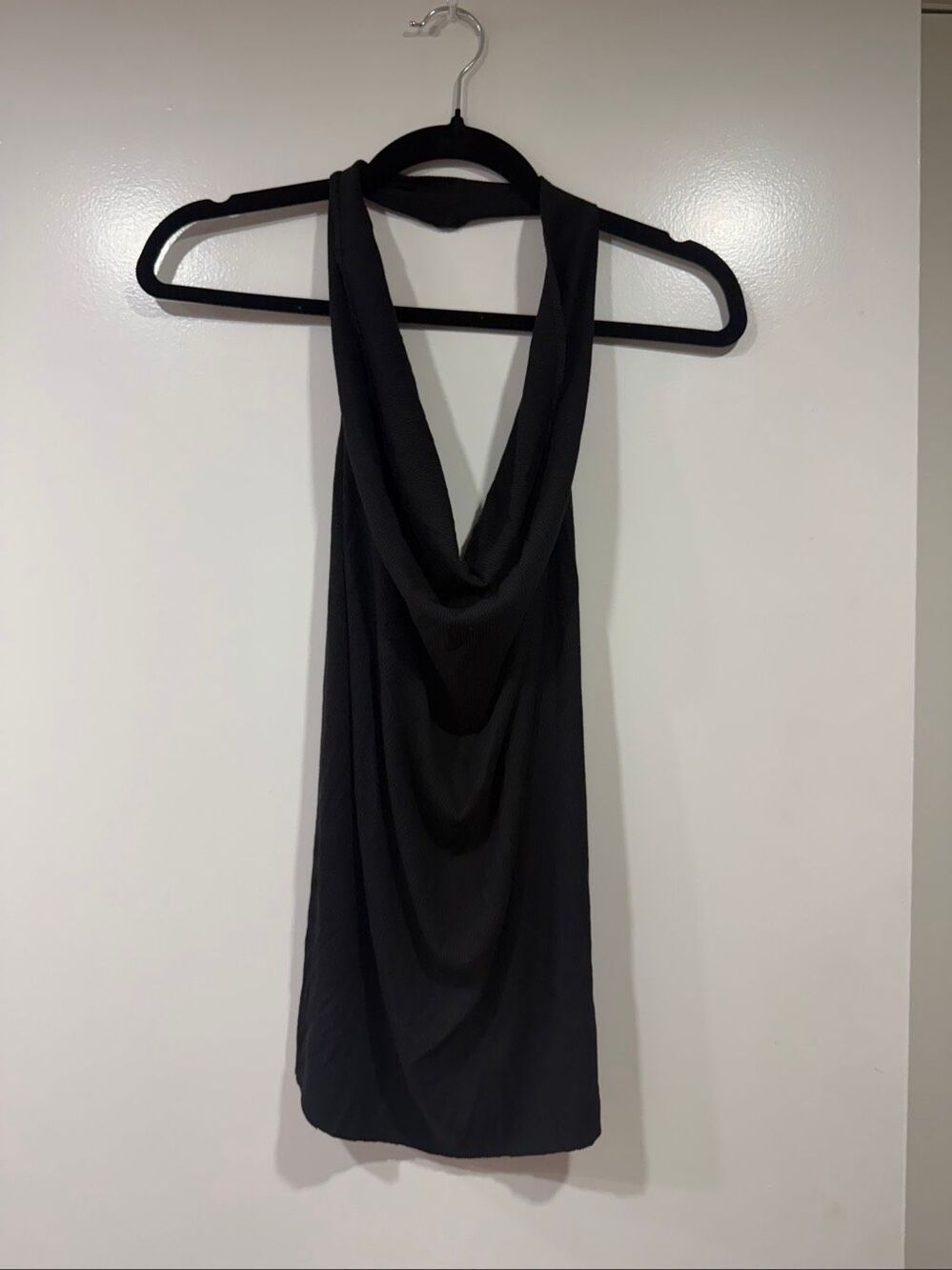 Naked Wardrobe size S open back halter top black